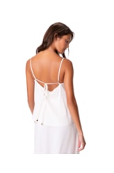 Blusa Resort Linen Blend Branco