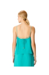 Blusa Resort Linen Blend Verde Agua