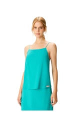 Blusa Resort Linen Blend Verde Agua