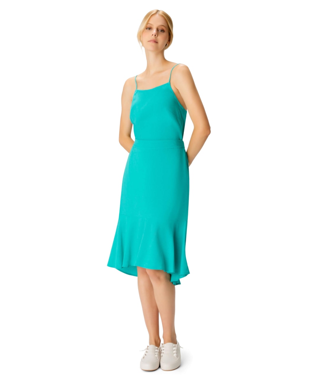 Blusa Resort Linen Blend Verde Agua