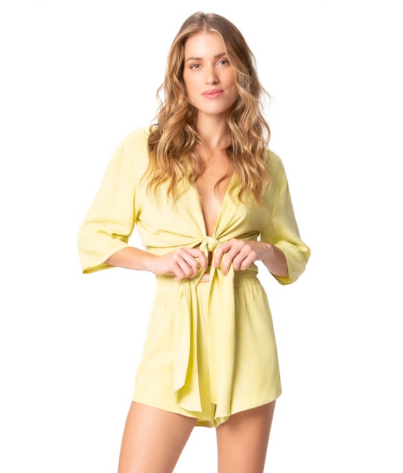 Blusa Resort Stone Amarelo Limao