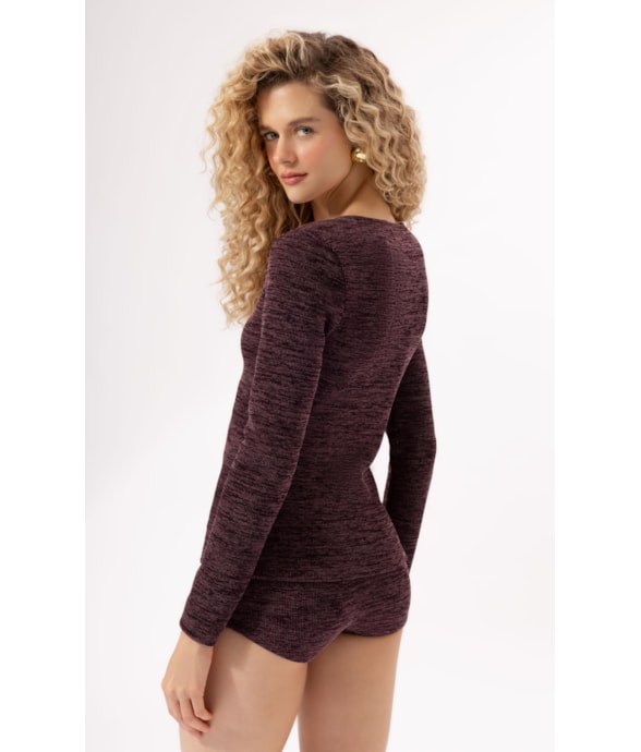 Blusa Rib Alpine Vinho