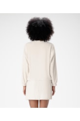 Blusa Rib Suede Areia