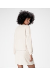 Blusa Rib Suede Areia