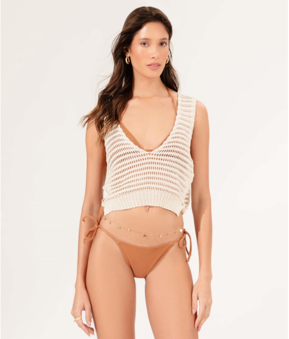 Blusa Tricot Gold Bege