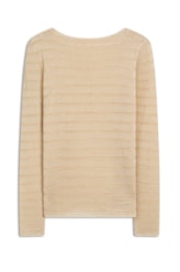 Blusa Tricot Lurex Stripes Natural