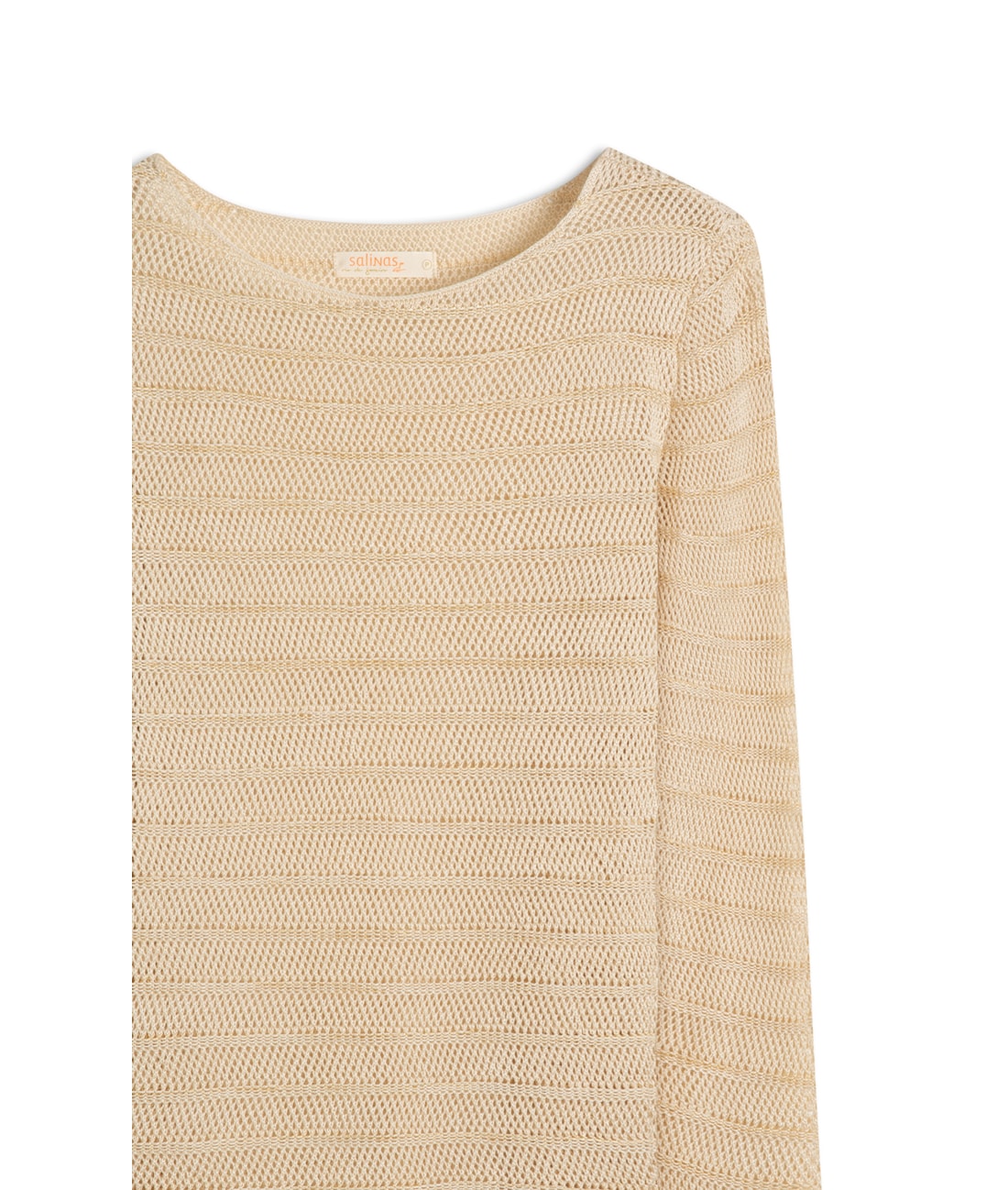 Blusa Tricot Lurex Stripes Natural