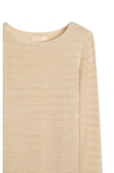 Blusa Tricot Lurex Stripes Natural