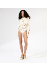 Blusa Tricot Openwork Blossom Off White