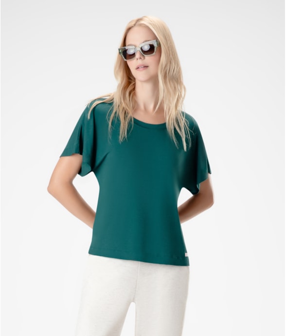 Blusa Visco Knit Verde Jade