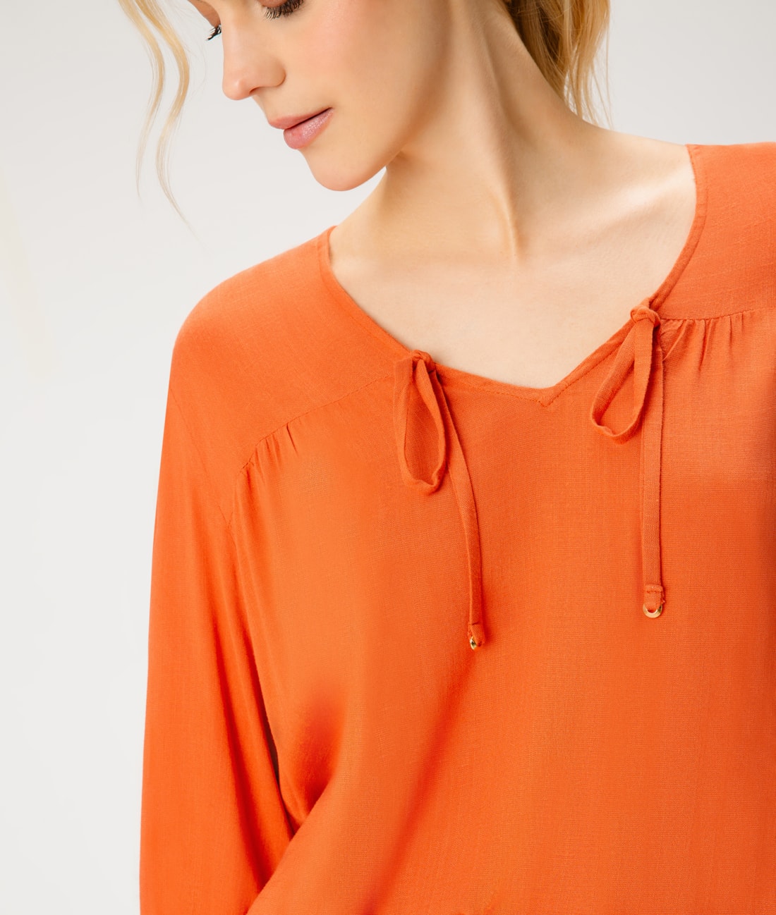 Blusa Visco Slub Telha