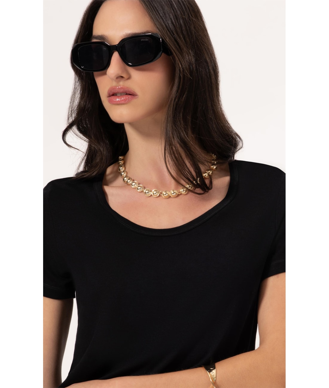 Blusa Visco Tricot Preto
