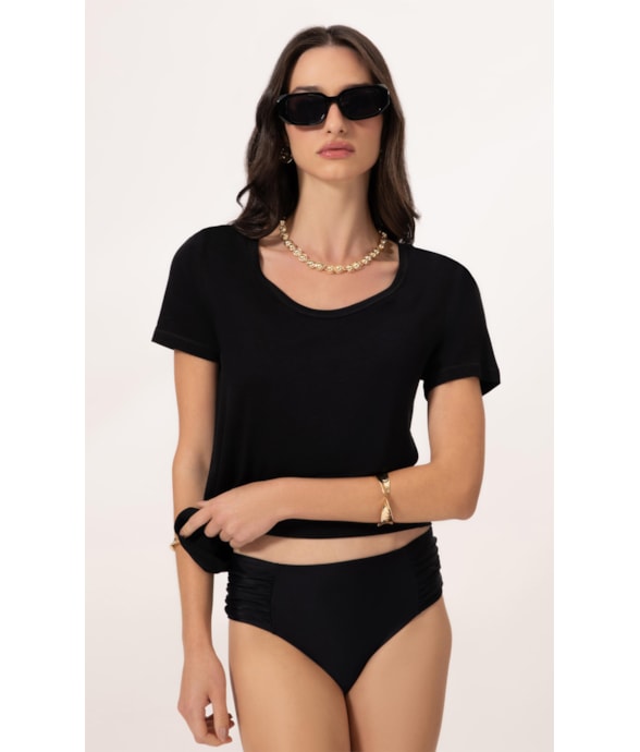 Blusa Visco Tricot Preto