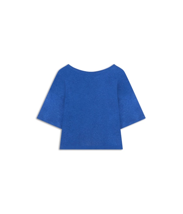 Blusa Viscolinho Azul Bic