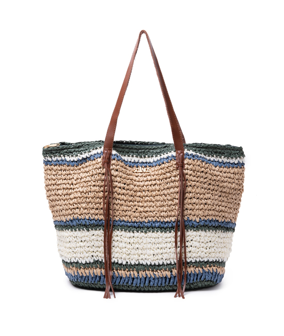 Bolsa Tote Fringes Salinas Dark Green