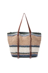 Bolsa Tote Fringes Salinas Dark Green