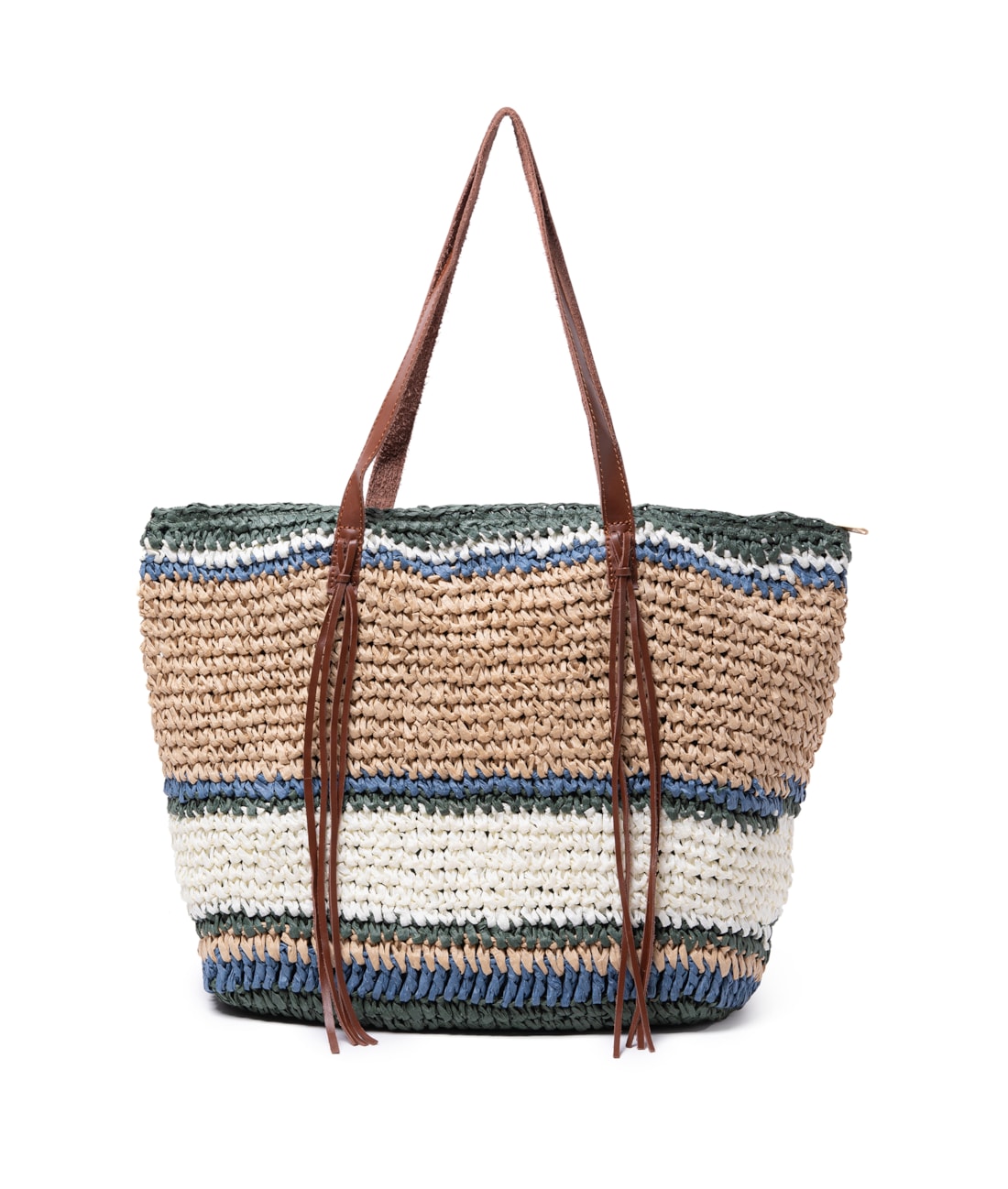 Bolsa Tote Fringes Salinas Dark Green