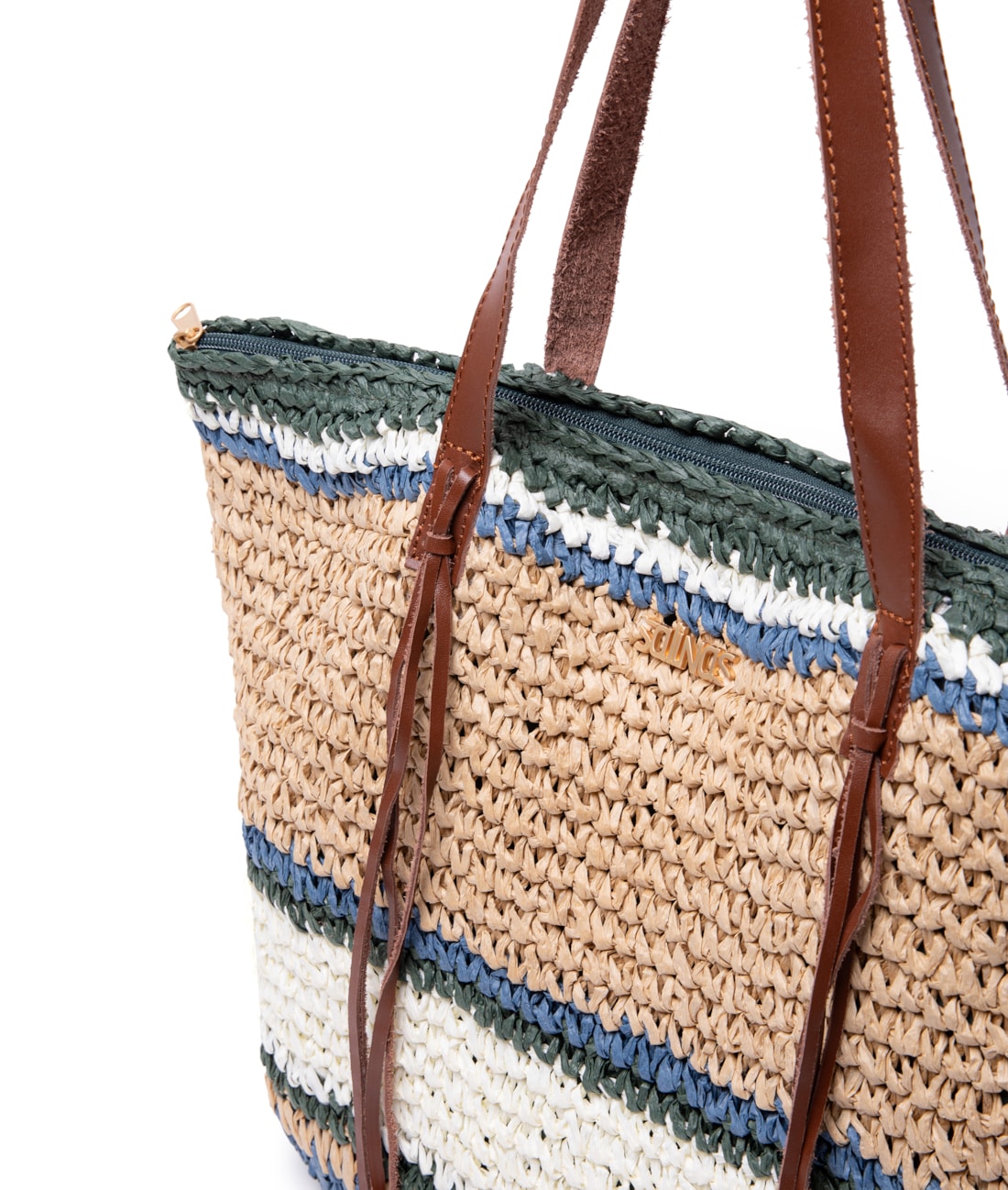 Bolsa Tote Fringes Salinas Dark Green