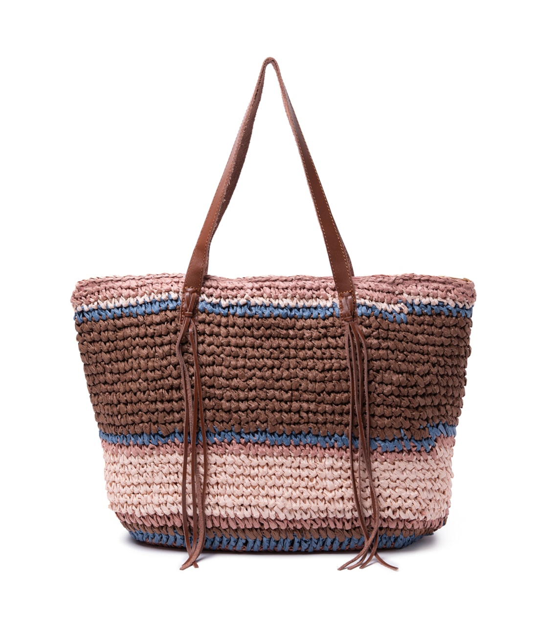 Bolsa Tote Fringes Salinas Rosa Velho