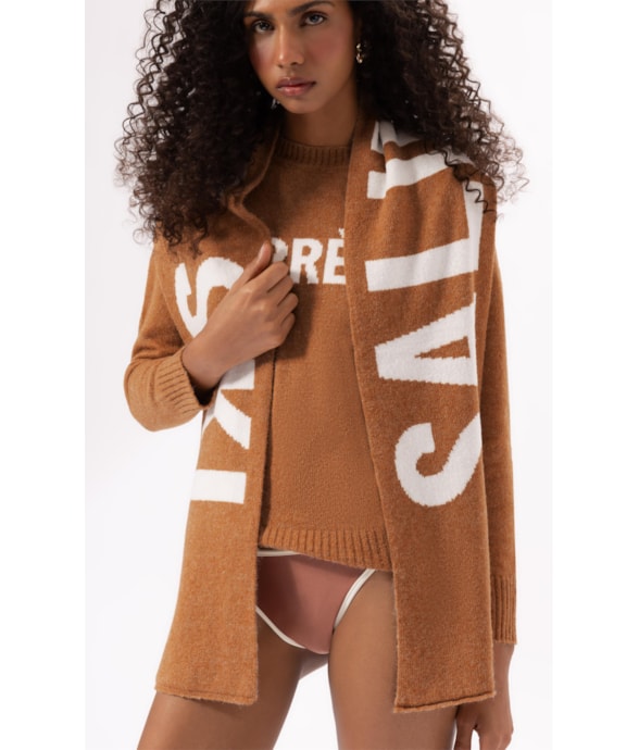 Cachecol Jacquard Aspen Caramelo
