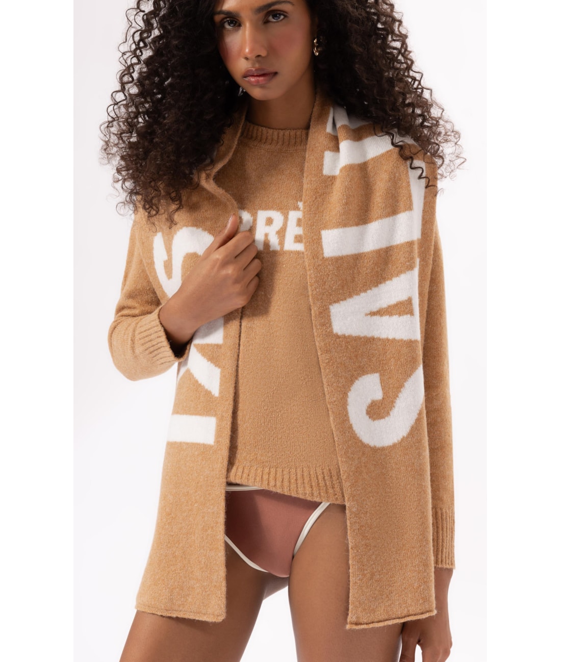 Cachecol Jacquard Aspen Caramelo