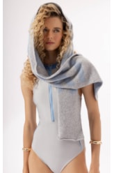 Cachecol Jacquard Aspen Cinza Claro
