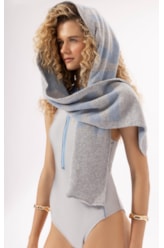 Cachecol Jacquard Aspen Cinza Claro