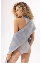 Cachecol Jacquard Aspen Cinza Claro