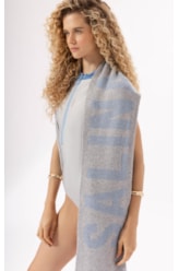 Cachecol Jacquard Aspen Cinza Claro