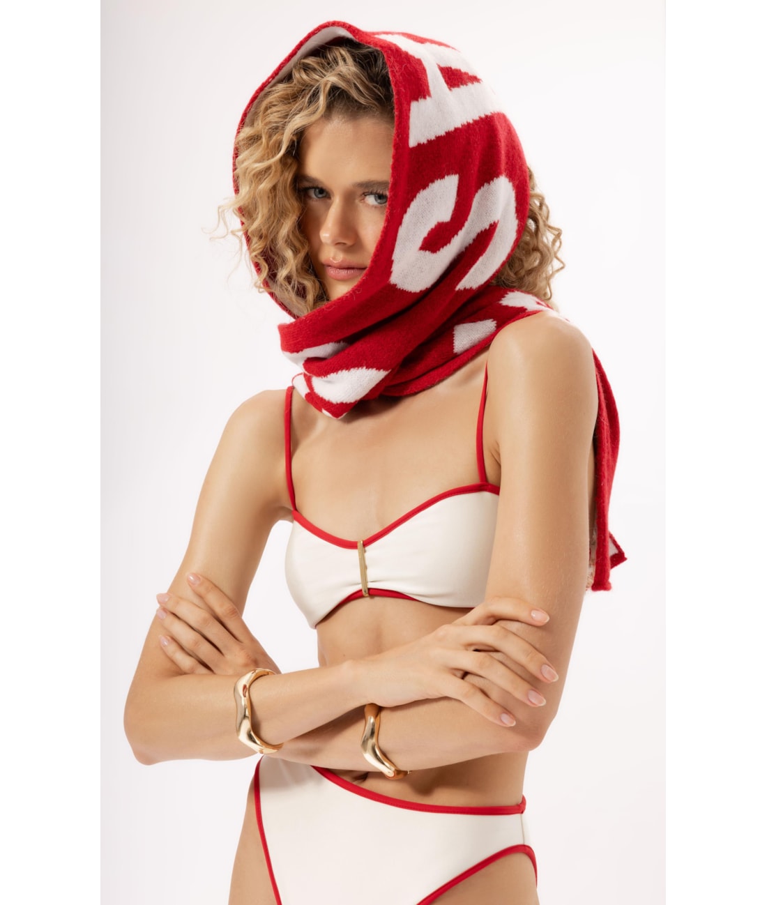 Cachecol Jacquard Aspen Vermelho