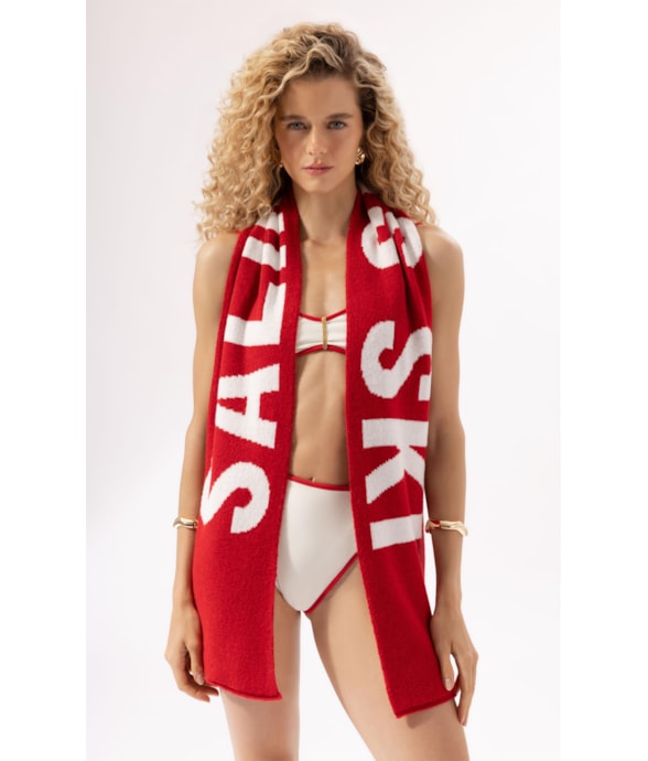 Cachecol Jacquard Aspen Vermelho