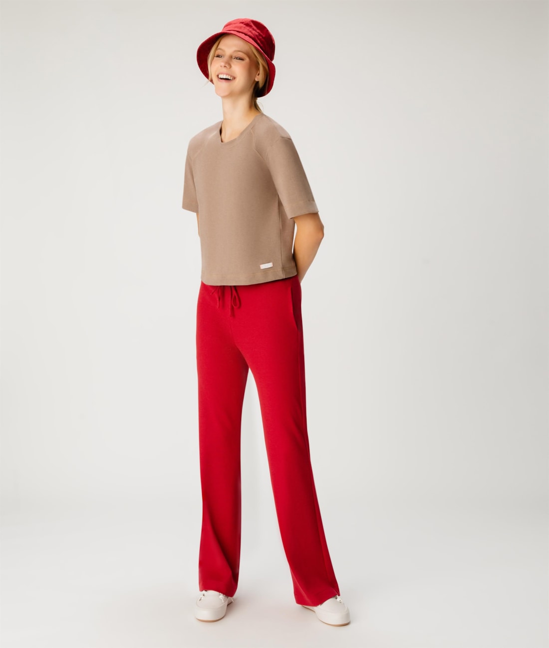 Calça Bailarina Malha Honey Vermelho