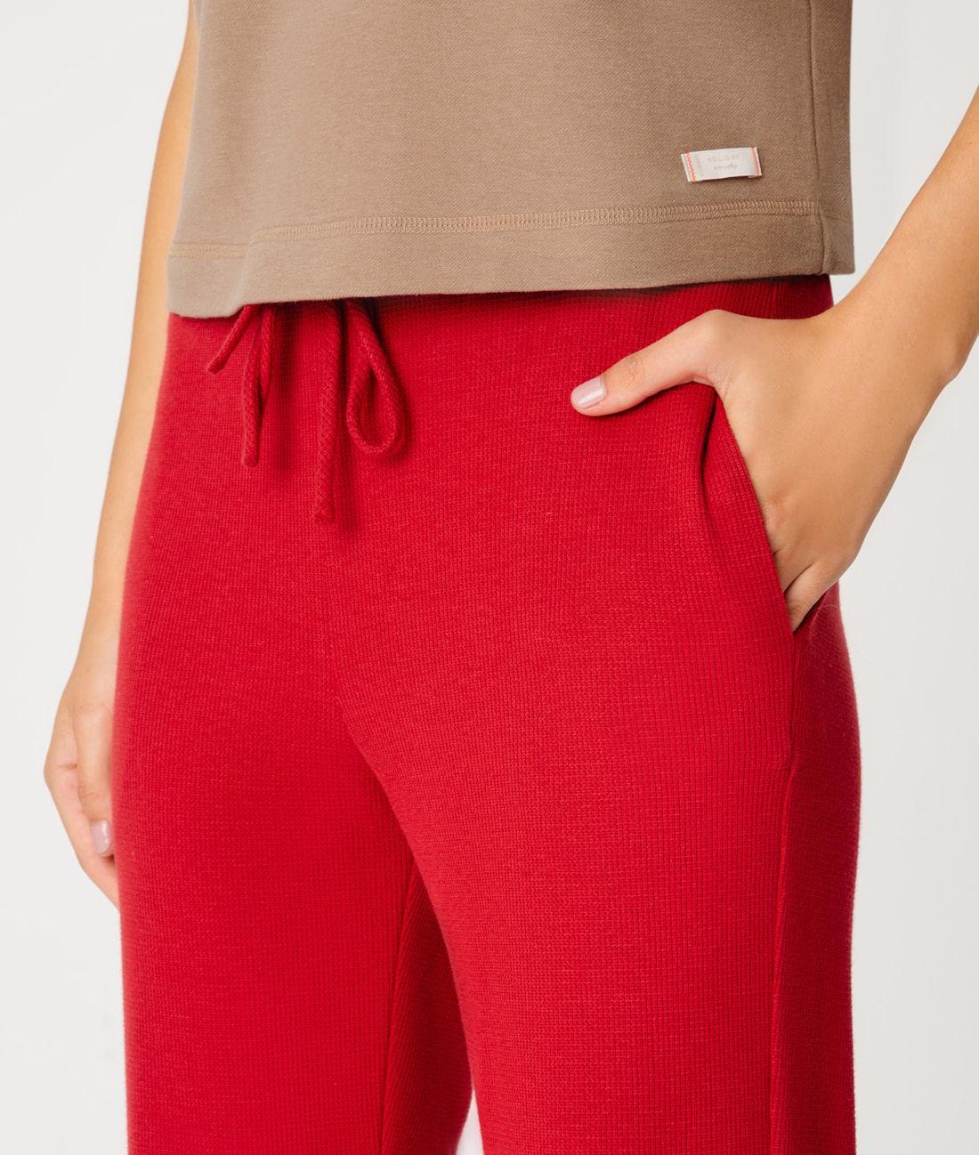 Calça Bailarina Malha Honey Vermelho