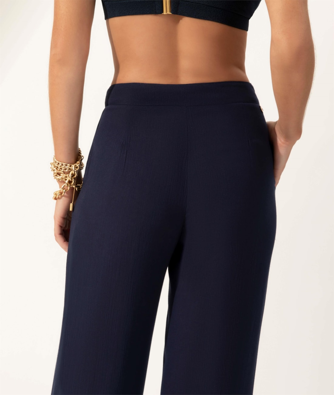Calça Crepe Indiano Dark Navy