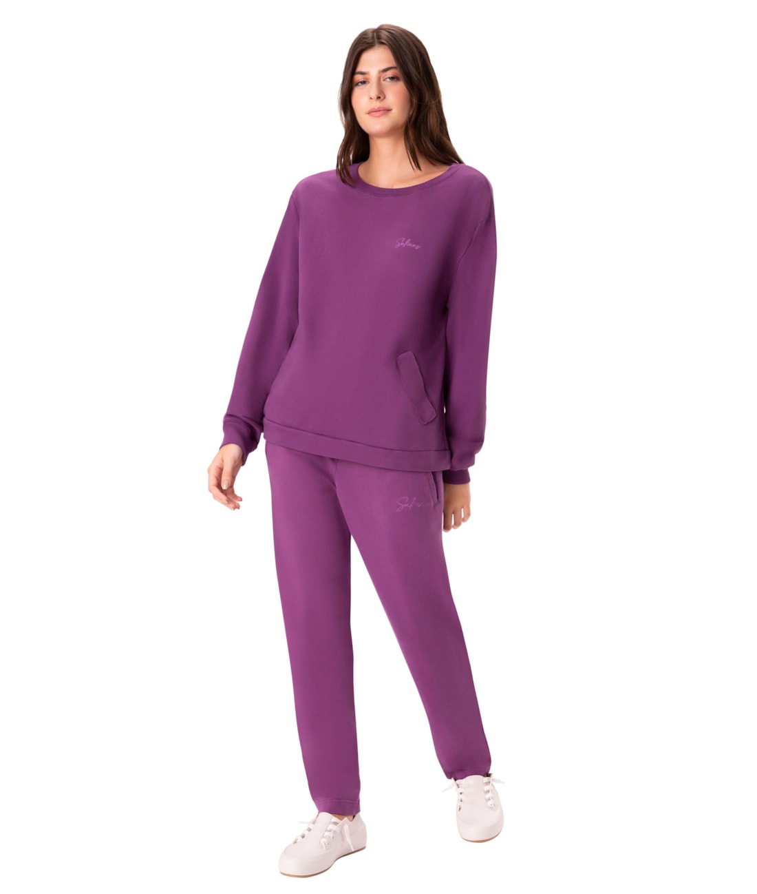 Calça Holiday Cenoura Moletom Roxo