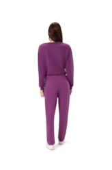 Calça Holiday Cenoura Moletom Roxo