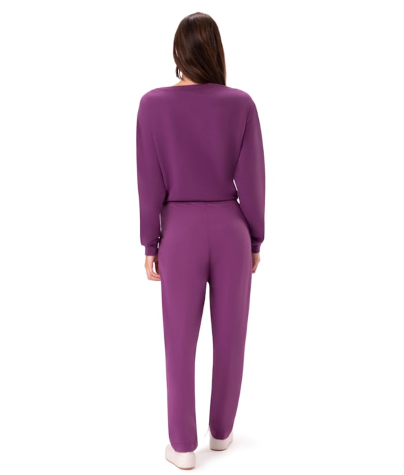 Calça Holiday Cenoura Moletom Roxo