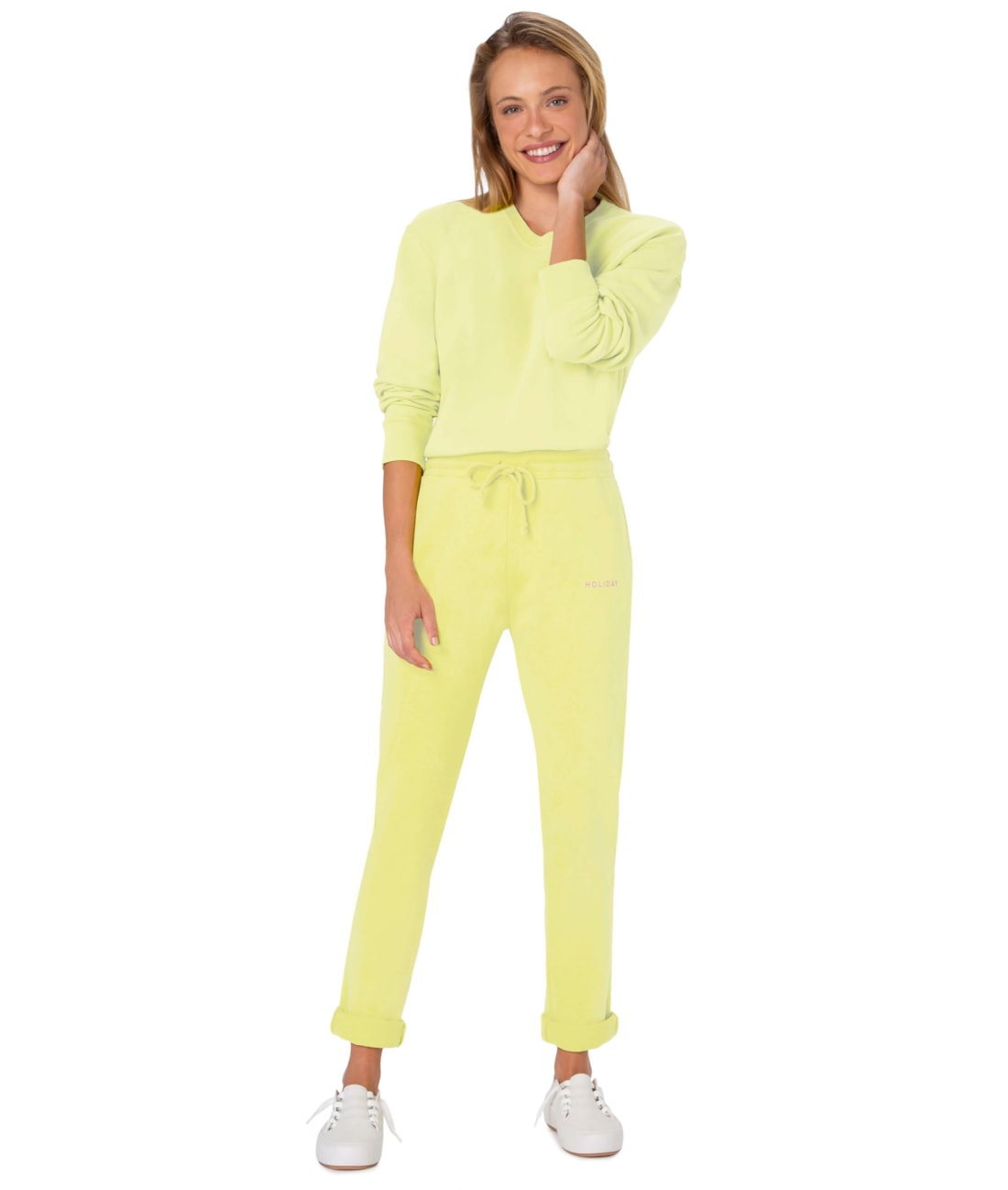Calça Holiday Garment Amarelo Limao