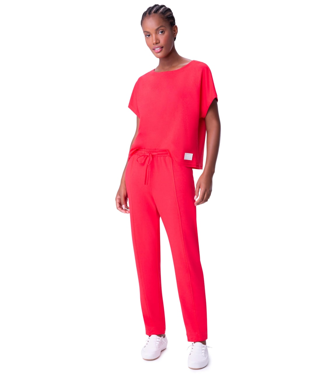 Calça Holiday Moletinho Vermelho