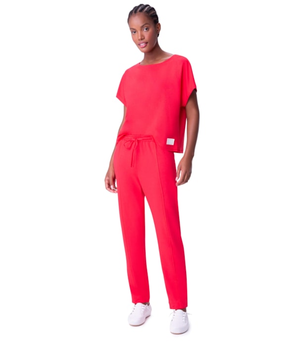 Calça Holiday Moletinho Vermelho