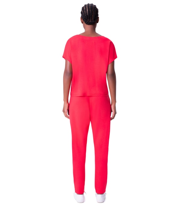 Calça Holiday Moletinho Vermelho