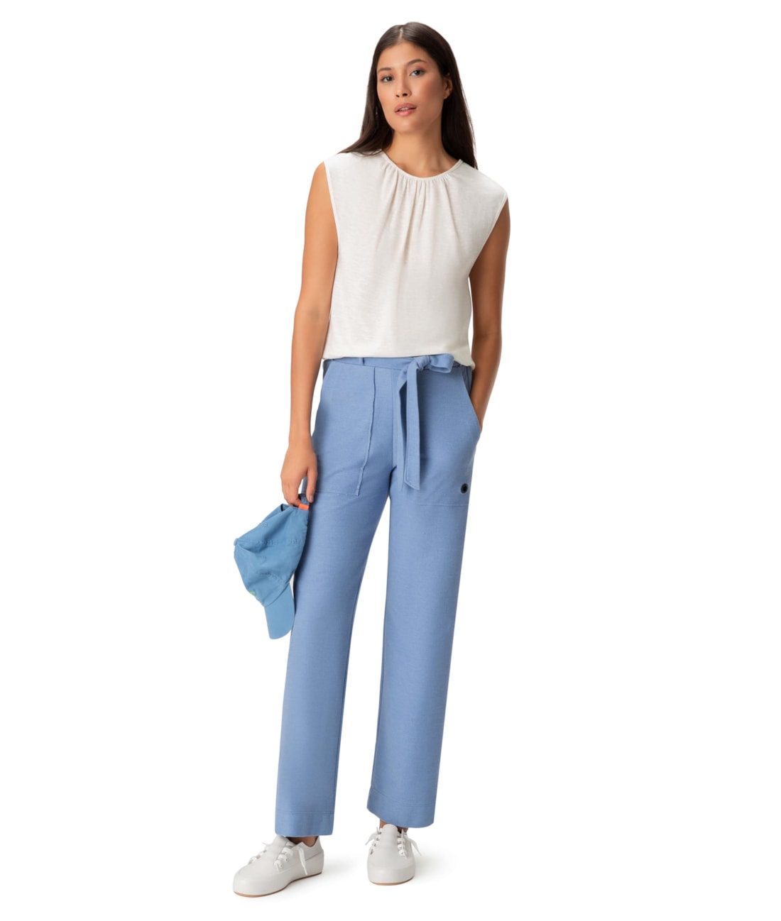 Calça Holiday Moletom Denim Azul Seco