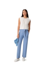 Calça Holiday Moletom Denim Azul Seco