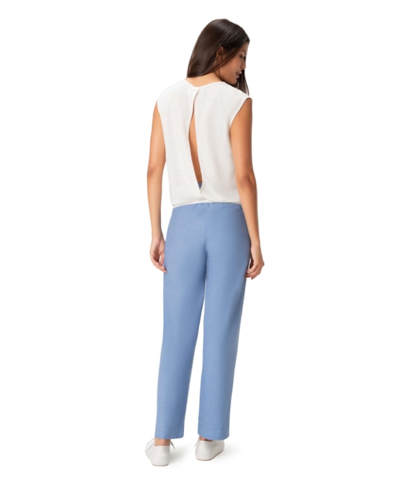 Calça Holiday Moletom Denim Azul Seco