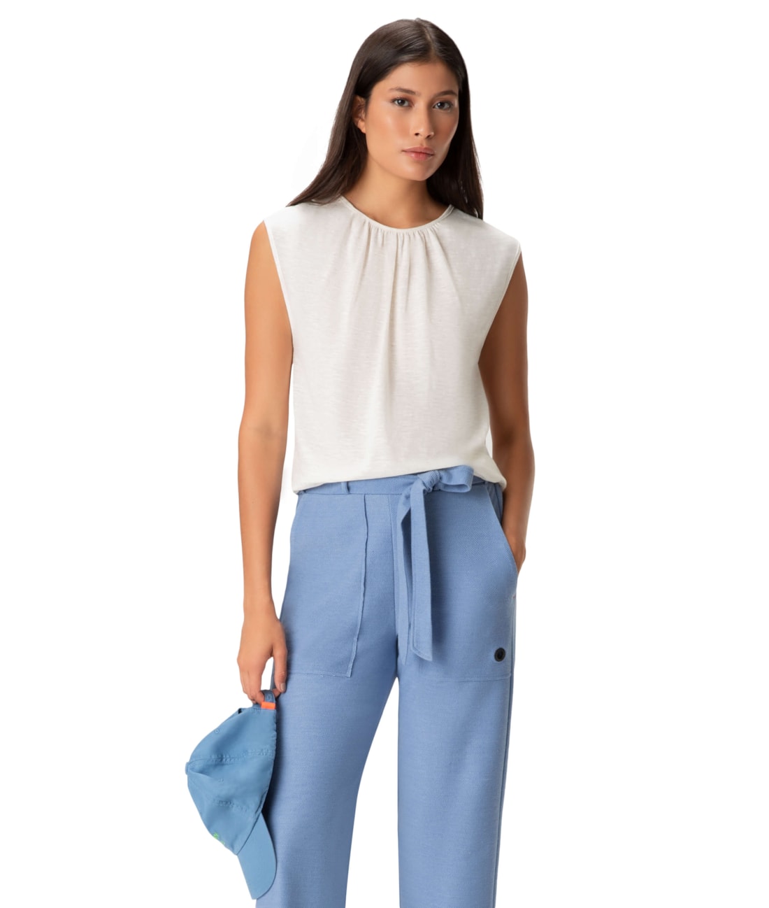 Calça Holiday Moletom Denim Azul Seco