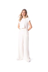 Calça Holiday Pantalona Vick Off White