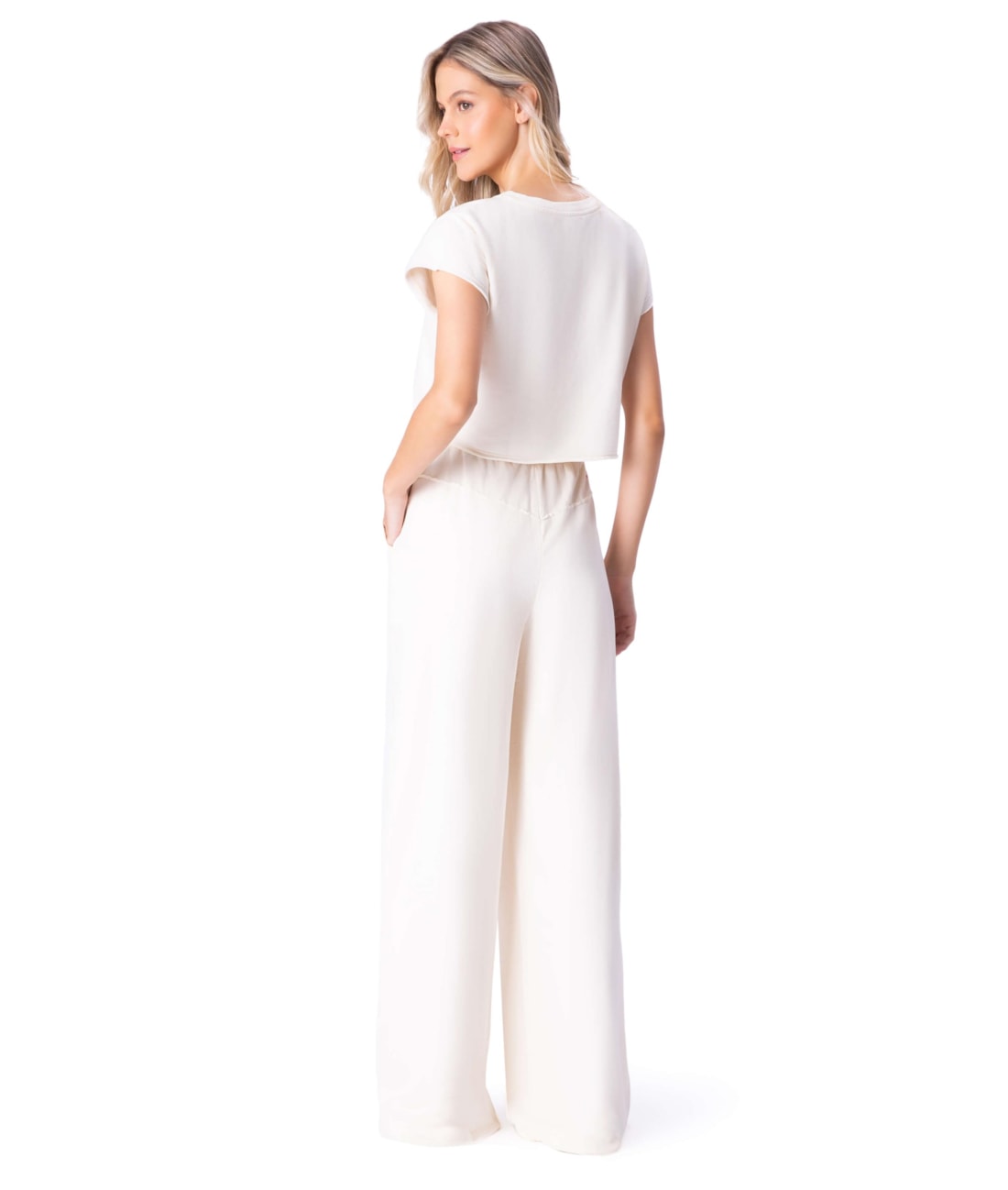 Calça Holiday Pantalona Vick Off White