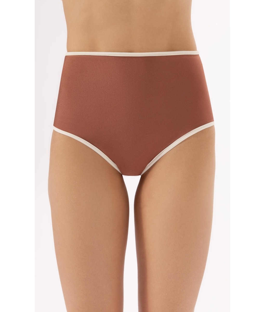 Calça Hot Pants Viés Marrom