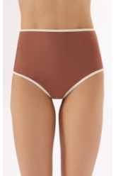 Calça Hot Pants Viés Marrom