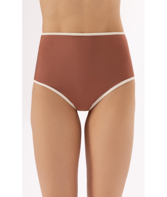Calça Hot Pants Viés Marrom